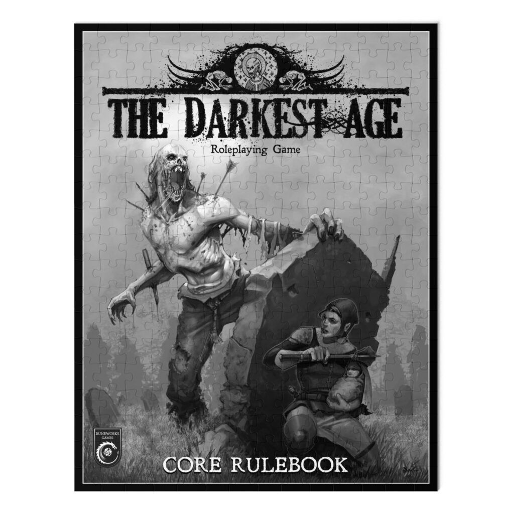 Zombie Jigsaw Puzzle with Tin — The Darkest Age Cover Art