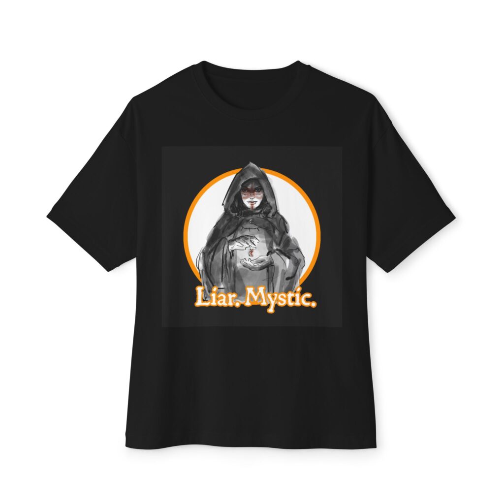 Gothic Mystic Shirt — "Liar, Mystic" Graphic T-Shirt